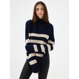 Kadın Lacivert Oversize Kazak - M