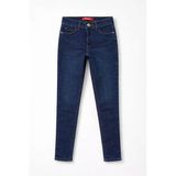 Kadın Lacivert Skinny Fit Dar Paça Likralı Jean Pantolon