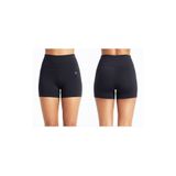Kadın Lacivert Yüksek Bel Toparlayıcı Spor Şort Fitness ve Yoga Biker Şort SRTLX