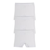 Kadın Lazer Kesim Dikişsiz Kadın Boxer Külot 3 lü Paket BEYAZ
