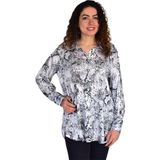 Kadın Leopar Desen Şifon Gömlek BGL-ST04235 ANTRASİT 48