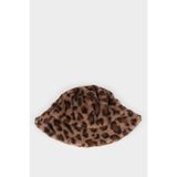 Kadın Leopar Desenli Bucket Şapka