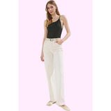 Kadın Leopar Desenli Denim Pantolon Yüksek Bel Wide Leg Rahat Günlük Kullanım Modern Tasarım