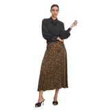 Kadın Leopar Desenli Etek - Şık Bel Detayı ve Modern Tasarım - Günlük ve Özel Kullanımlar İçin, HAKİ, 40