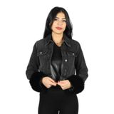 Kadın Marka Logolu Günlük Kullanım Siyah Ceket UF3078D4488-88257