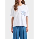 Kadın Marka Logolu Kısa Kol Yuvarlak Yaka Beyaz T-Shirt 3D2M7X 2JJKZ-0100
