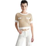 Kadın Marka Logolu Uzun Kollu Rahat Camel Bluz MA4130MA55N-C3389