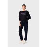 Kadın Marka Logolu Uzun Kollu Rahat Siyah Sweatshirt 6R2M7E 2J49Z-0926