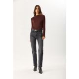 Kadın Marrakesh Black Straight Fit Jean Pantolon - Black BLACK
