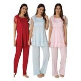 Kadın Mavi Hamile Lohusa Kısa Kollu Pijama Takımı, S, B2051EF-869DST0017752