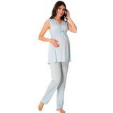 Kadın Mavi Hamile Lohusa Pijama Takımı (Mavi/S)-Effortt8032-19804IGP27168304