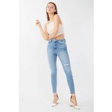 Kadın Mavi Süper Skinny Fit Jean Pantolon