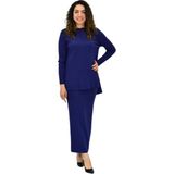 Kadın Merserize Kazak Etek Takım 140286 BGL-ST04077 LACİVERT L/XL
