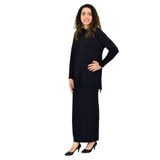 Kadın Merserize Kazak Etek Takım 140286 BGL-ST04077 SİYAH S/M