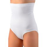 Kadın Mide Karın Toparlayıcı Kalça Şekillendirici Silikon Bantı Dilişsiz Slip Korse (K-02) Beyaz L/XL