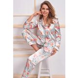 Kadın Mint Yeşil Çiçek Desenli Saten Pijama Takımı Nurteks, XL, BB5654NT-19804IGP27190894