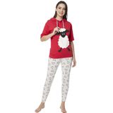 Kadın Modal Pijama Takımı Loungewear (M-L) Bordo