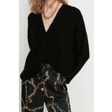 Kadın Modern Tarz Oversize V Yaka Regular Triko Hırka
