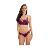 Kadın Mor Destekli Bralet Sütyen Ve Külot Takım, 85B, B4434NT-69BS00018310714