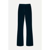 Kadın Mürdüm Flare Fit Kadife Dokulu Pantolon