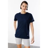 Kadın Nem Emici Hızlı Kuruma Atletik Teknik Performans Spor T-shirt DRIFIT-KISAKOL Lacivert S