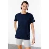 Kadın Nem Emici Hızlı Kuruma Atletik Teknik Performans Spor T-Shirt Drıfıt-Kısakol - Lacivert