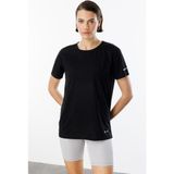 Kadın Nem Emici Hızlı Kuruma Atletik Teknik Performans Spor T-Shirt Drıfıt-Kısakol - Siyah