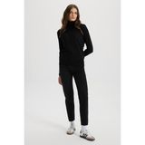 Kadın Norah Siyah Beli Lastikli Gabardin Pantolon - 11802G-028 - 26 / 27