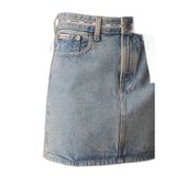 Kadın Normal Kalıp Pamuklu Mini Denim Mavi Etek LV047G727G-YP3