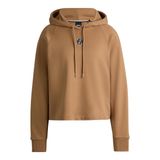 Kadın Normal Kesim Kapüşonlu Pamuklu Uzun Kollu Bej Sweatshirt 50537934-261
