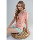 Kadın O. Kısa Kol Şortlu Pijama Takım, 201101
