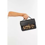 Kadın Omuz Çantası Boxy Leopard Satchel