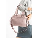Kadın Omuz Çantası Çapraz Askılı Postacı Bayan Çantası 25*32 cm Içi Astarlı Hafif Poliamid Kumaş - 25 x 32 cm - Pembe
