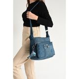 Kadın Omuz Çantası Çok Cepli Hafif Yağmur Geçirmez Klinkır Kumaş 30*20 cm Günlük Kullanıma Uygun - 30 x 20 cm - Mavi
