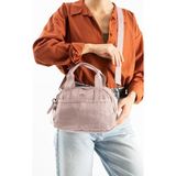 Kadın Omuz Çantası Elde Tutmalı Çapraz Askılı Postacı Bayan Çantası 20*27 cm Astarlı Hafif Kumaş - 20 x 27 cm - Pembe