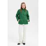 Kadın Önü Çıtçıtlı Soğan Desenli Kısa Kapitone Ceket Benetton - 2XL