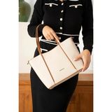 Kadın Orijinal Just Polo Büyük Boy Ayarlanabilir Askılı Lüks El ve Omuz Çantası Shoulder Bag - Siyah - Camel