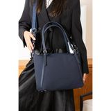 Kadın Orijinal Just Polo Büyük Boy Lakost Kumaş Lüks El ve Omuz Çantası Shopper 27 x 32 cm - Lacivert
