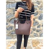 Kadın Orijinal Just Polo Yeni Sezon Büyük Boy Yumuşak Deri Lüks El Çantası Shopper - Kahverengi