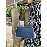 Kadın Orijinal Just Polo Yeni Sezon Lakos Kumaş Lüks Omuz Çantası Shoulder Bag 16 x 26 cm - Lacivert - Taş