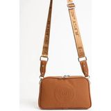 Kadın Orijinal Just Polo Yeni Sezon Lakos Kumaş Lüks Omuz Çantası Shoulder Bag 16 x 26 cm - Turuncu