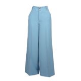 Kadın Örme Kumaş Normal Bel Kısa Paça Düz Model Mavi Pantolon WF3119T7896-64021