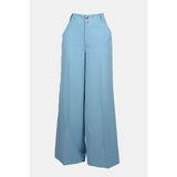 Kadın Örme Kumaş Normal Bel Kısa Paça Düz Model Mavi Pantolon WF3119T7896-64021
