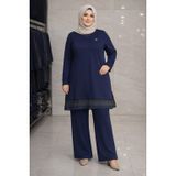 Kadın Orta Yaş ve Üzeri Büyük Beden Kupra Tunik Pantolon Anne Takım 25557