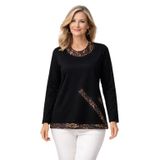 Kadın Orta Yaş ve Üzeri Leopar Desenli Anne Penye Bluz 30574