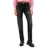 Kadın Orta Yüksel Bel Bootcut Fit Jean Pantolon - Siyah