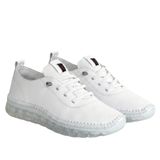 Kadın Ortopedik Hakiki Deri Sneaker Topuk Dikeni İçin Özel Üretim Şeffaf Kauçuk Taban Rahat Günlük Spor Ayakkabı (Beyaz, EU Ayakkabı Beden Sistemi, Yetişkin, Kadın, Sayısal, Orta, 39)