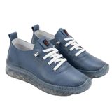 Kadın Ortopedik Hakiki Deri Sneaker Topuk Dikeni İçin Özel Üretim Şeffaf Kauçuk Taban Rahat Günlük Spor Ayakkabı (Mavi, EU Ayakkabı Beden Sistemi, Yetişkin, Kadın, Sayısal, Orta, 41)