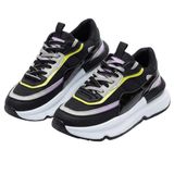 Kadın Ortopedik Sneaker, Kalın Tabanlı Platform Ayakkabı, 3 cm Taban Yüksekliği Çift Bağcıklı Tam Kalıp Günlük Yürüyüş (Siyah, EU Ayakkabı Beden Sistemi, Yetişkin, Kadın, Sayısal, Geniş, 40)
