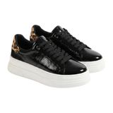 Kadın Ortopedik Spor Ayakkabı Rugan Sneaker Topuk Dikenine Karşı Özel İç Taban Günlük Rahat Bağcıklı Topuk Tam Kalıp (Siyah, EU Ayakkabı Beden Sistemi, Yetişkin, Kadın, Sayısal, Orta, 39)